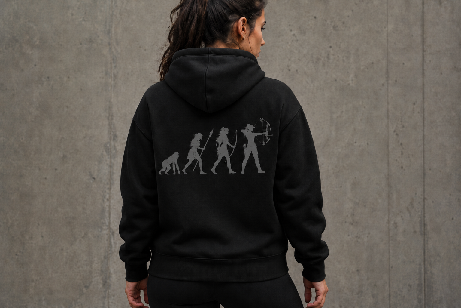 Hoodie Évolution Chasseuse Arc