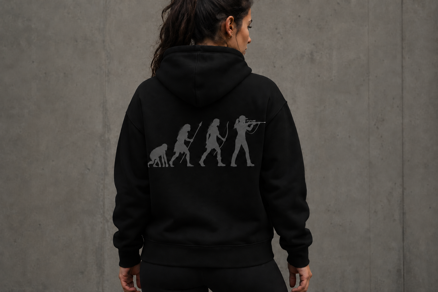 Hoodie Évolution Chasseuse Carabine